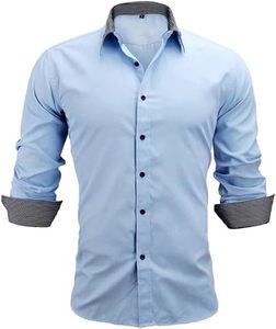 OEM Tarifa barata Nueva moda Hombres Camisa abotonada Super calidad Logotipo personalizado/Colores Top trending Camisa abotonada con peso ligero - Product Image 3