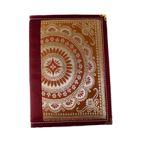 Carnet en papier indien artisanal véritablement royal 15x22cm pour usage cérémoniel lors de mariages, événements, fêtes ou comme livre d'or