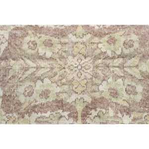 Alfombra Turca de 5,8x9,5 pies, Alfombra Vintage, Alfombra Blanca con Diseño Floral de Lana - Product Image 5