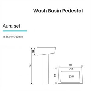 AuraElegance Lavabo mural en céramique blanche moderne à double chasse d'eau désodorisant pour l'école et la villa - Product Image 2