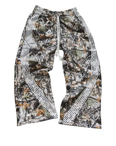 OEM personnalisé rayé poids lourd empilé coton Joggers droit jambe large pantalons pour hommes surdimensionné évasé Baggy imprimé Camo pantalons de survêtement - Product Image 1