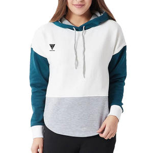 Sweat à capuche léger surdimensionné pour femmes, sweat à capuche à manches longues, vêtements d'hiver, couleur contrastée, séchage rapide, sweat à capuche à épaules tombantes pour femme - Product Image 1