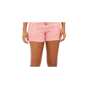 Style & Co Pantaloncini da donna in lino e cotone rosa tinta unita, taglia media, traspiranti, alla moda e casual - Product Image 2