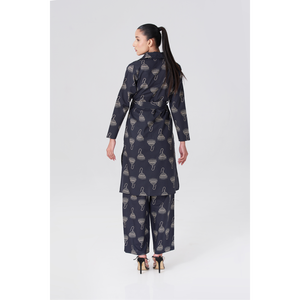 Mujer Negro Impreso A Juego Tamaños Separados SMLXL2XL - Product Image 3