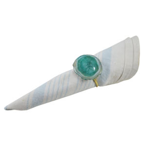 Rond de serviette en agate de couleur verte porte-serviettes inspiré pour la maison hôtel restaurant table de fête décors de dessus produit stocké - Product Image 1