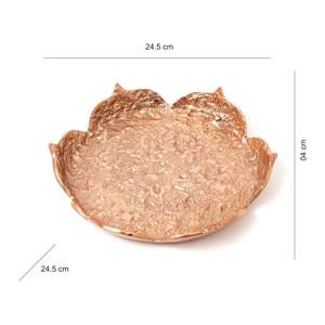 ถาดอลูมิเนียมทำจากทองแดงรูปดอกบัวตอกแผ่นโลหะประดับลายดอกไม้สำหรับเสิร์ฟของขวัญหรือการแสดงสำเนียงภายในบ้าน - Product Image 4