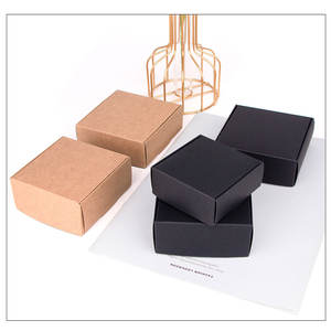 Joya caja de papel de embalaje cajas de joyería con bolsa de papel logotipo personalizado cartón marrón reciclado papel Kraft calcetín embalaje - Product Image 3