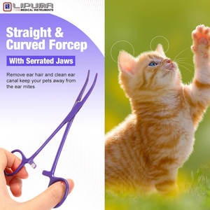 Soporte de agujas de acero inoxidable recubierto de Lila para instrumentos quirúrgicos médicos profesionales con pinzas hemostáticas manuales Kelly Clamp - Product Image 5