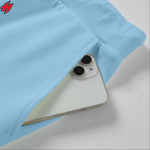 New Arrivals Custom Hoodie Set Cotton 2 Piece Set Jogger <b>Shorts</b> <b>Mens</b> Two Piece Sets Distressed Embroidery <b>Tracksuits</b> Sweatsuits - Product Image 4