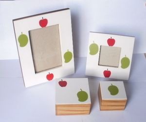 Cadres photo élégants en incrustation d'os bleu et blanc faits à la main, cadre photo vintage en résine, ameublement, décorations de table - Product Image 3