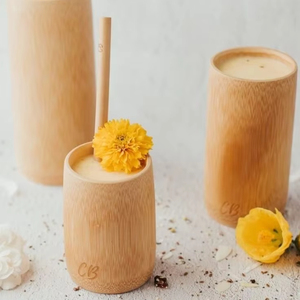 Tasse de voyage en bambou de qualité supérieure 99 données d'or tasse naturelle réutilisable écologique pour barre de jus de thé de café - Product Image 1