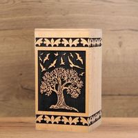 Urna de Madera Pequeña, Moderna y de Lujo, Hecha a Mano, Biodegradable, Duradera y Ecológica, Recuerdo Conmemorativo para Bebés y Mascotas, Ataúdes para Mascotas