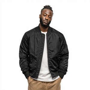 Blouson Bomber d'Hiver pour Hommes en Satin, Veste Varsity en Satin, Vêtements d'Extérieur pour Hommes, Blousons Bomber en Satin d'Hiver pour Hommes - Product Image 1