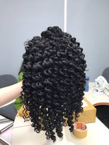 Perruque lace frontale bouclée 200 densité pré-plumée cuticule alignée cheveux humains brésiliens de luxe à teindre toutes les couleurs - Product Image 3