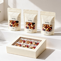 Sachet d'emballage vertical personnalisé avec logo imprimé, écologique, pour noix et snacks, avec fermeture éclair et fenêtre – Vente en gros directe usine