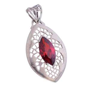 Colgante de Plata de Ley 925 con gema de cuarzo roja, joyería de diseño increíble, regalo de aniversario, FSJ-5459 - Product Image 1