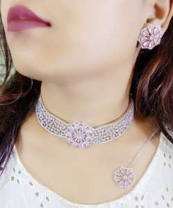 Ensemble de collier ras du cou en laiton fait à la main Multi perles pierres pour mariages fiançailles anniversaires fêtes grande idée cadeau - Product Image 6