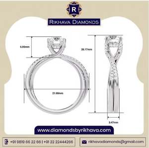 Anillo de diamante solitario de oro blanco de 10 quilates de calidad superior que destaca la pureza del metal Foe Women Anillo de precio razonable - Product Image 2