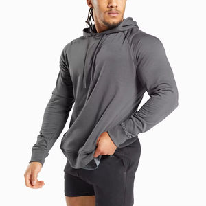 USA Premium Quality 320 Gsm Heavy Weight Blank Curved Hem Soft Plain Fleece Athletic Fit Sports <b>Men</b> Gym Workout <b>Hoodie</b> - Product Image 5