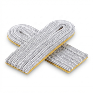 Épaulettes d'officier en promotion avec passepoil jaune doré, uniforme de service brodé de qualité supérieure - Product Image 2