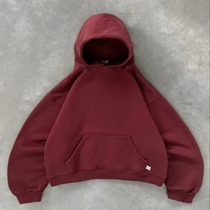 Hoodie surdimensionné court personnalisé pour homme en molleton épais – Coupe ample, logo et couleur personnalisés, service OEM - Product Image 3