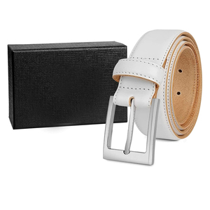 Venta al por mayor Pakistán hizo cinturones de lujo para hombres cinturón profesional de cuero de vaca con logotipo personalizado estilo formal y hebilla de aleación - Product Image 4