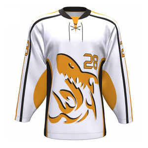 Maillot de hockey sur glace personnalisé de haute qualité, impression par sublimation, tissu respirant, vêtements d'équipe pour les clubs, vente en gros - Product Image 5