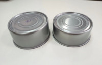 Boîtes en fer blanc rondes vides de qualité alimentaire pour la mise en conserve d'aliments et de boissons, avec couvercle à ouverture facile, marque OEM, origine Vietnam, tailles personnalisées disponibles