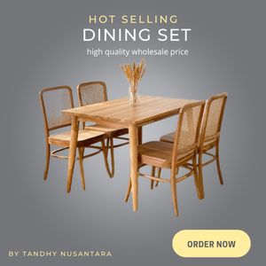 Natural <b>Dining</b> table <b>Set</b> <b>Dining</b> Room <b>Set</b> With <b>4</b> <b>Chairs</b> Super Comfortable <b>Dining</b> <b>Chair</b> <b>Set</b> Direct Factory - Product Image 4