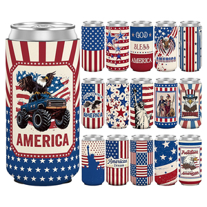 Portavasos de Neopreno para Latas de Cerveza, Funda Aislante para Bebidas, Portavasos Portátil para Playa y Picnic - Product Image 1