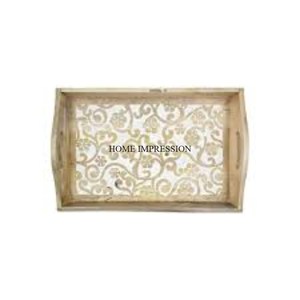 Latest Pattern Arrival Admirable Designer Enameled Finishing From Inside <b>Table</b> Centerpiece & Decoration Large <b>Wooden</b> <b>Tray</b> Supply - Product Image 1