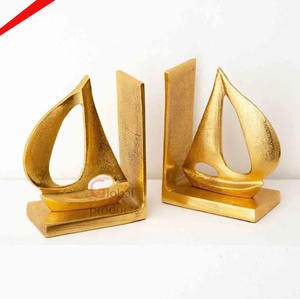 Serre-livres en métal plaqué or fait main forme d'ailes idéale pour cadeau - Product Image 3