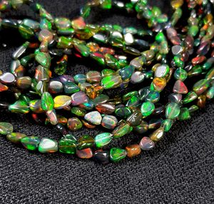 Statemen Natural Multi <b>Fire</b> Ethiopian <b>Opal</b> Gemstone Smooth <b>Fire</b> <b>Opal</b> Beaded <b>Necklace</b> Art Deco Size Tumbled Shaped <b>Opal</b> <b>Necklace</b> - Product Image 1