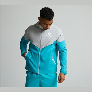 Waterproof Breathable With <b>Packable</b> Hood Running Rain Mens Windbreaker Zipper <b>Jacket</b> - Product Image 1