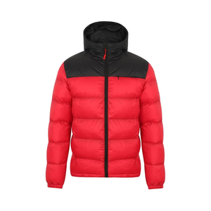 Custom Solid <b>Pattern</b> Canvas Stand Hooded Puffer Bomber <b>Jacket</b> Men Plus Size Winter Waterproof Breathable Eco-Friendly Front - Product Image 5