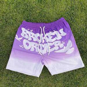 Pantalones cortos de malla personalizados con logotipo OEM al por mayor, poliéster, redes bordadas impresas en 3D, mujeres, gimnasio, correr, hombres, malla personalizada, baloncesto - Product Image 2