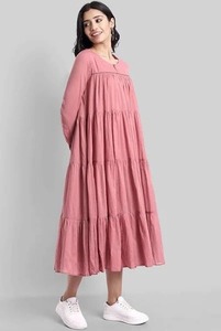 ชุดเดรสผ้าฝ้ายงานแฮนด์เมดสไตล์อินเดียชุดเดรสปาร์ตี้แฟชั่นสำหรับผู้หญิงชุดของขวัญฤดูร้อนสำหรับเจ้าสาวชุดเดรสออกแบบได้ตามต้องการ - Product Image 3