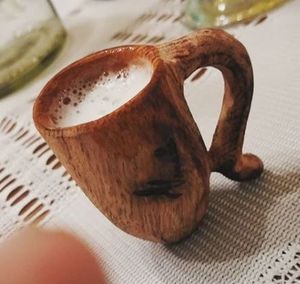 Tasse à thé en bois naturel faite à la main en bois pour vin café eau boissons chaudes et froides tasse à boire, tasse à thé en bois de style japonais - Product Image 6