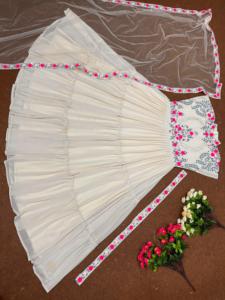 NEW DESIGNER PARTY WEAR BOLLYWOOD HEAVY GEORGETTE RUFFLE GOWN WITH DUPATTA at WHOLESALE PRICE WITH HEAVY QUALITY - Product Image 5