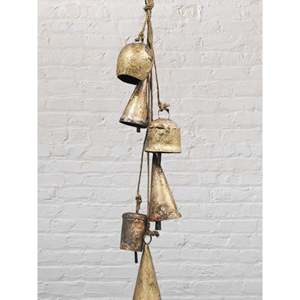 Set of 5 Rustic Iron Metal Bells 45 cm Hanging Chime Mobile <b>Strings</b> Novelty & Creative Indoor & Outdoor <b>Garden</b> Dcor - Product Image 1