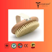 Brosse à cheval de nettoyage vétérinaire peigne de toilettage sec/bain vaches bétail brosse pour animaux manche en bois poils naturels doux équestre