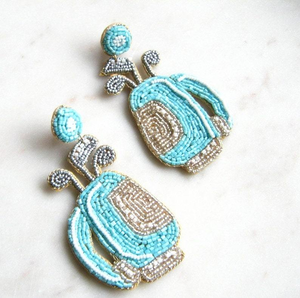 Cadeau Boucles d'oreilles de broderie de perles de rocaille Boucles d'oreilles de broderie de perles Boucles d'oreilles de broderie de perles artisanales personnalisées - Product Image 4