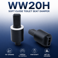 Amortisseur de siège de toilette Uniwise moderne à fermeture douce WW20H, 115 degrés, silencieux, à fermeture lente, tampon rotatif de remplacement pour salle de bain