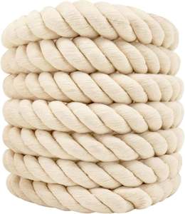 Natural White Cotton Rope Braided Twisted Industrial Multi-Purpose DIY Wholesale Packing Tying Rope - Product Image 1