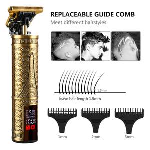 Kit de Corte de Pelo Profesional Inalámbrico, Recortadora con Cuchilla en T Recargable, Afeitadora con Pantalla LCD, Resistente al Agua IPX7, Funciona con Batería - Product Image 4