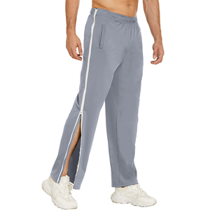Pantalon de survêtement droit à rayures incurvées pour hommes Pantalon de survêtement à rayures latérales pour hommes Pantalon de jogging à double taille Street Fashion Baggy pour hommes - Product Image 1