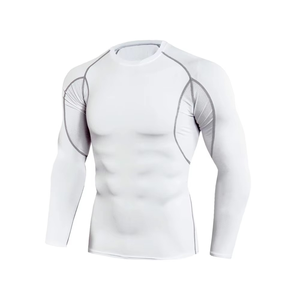 Venta caliente de tamaño personalizado de los hombres Rash Guard Compresión cómoda Fitness Manga larga BJJ MMA Gear - Product Image 6