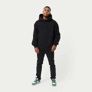 High Quality OEM Plain Heavyweight Fleece Logo Printed Cotton Oversize Custom Unisex <b>Hoodies</b> <b>Mens</b> <b>Black</b> <b>Hoodies</b> <b>for</b> Winter - Product Image 2