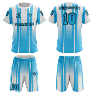 ชุดฟุตบอลขายส่ง ชุดฟุตบอลแบบกำหนดเองได้ ชุดฟุตบอลสั่งทำพิเศษ เสื้อฟุตบอลแบบแห้งเร็วสำหรับผู้ชาย - Product Image 1