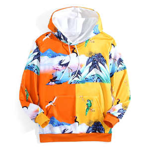 Sudadera con Capucha Sublimada para Hombre, Logotipo Personalizado, Tela de Forro Polar de Poliéster, Secado Rápido, Ropa Deportiva, Sudadera con Capucha, OEM ODM Disponible - Product Image 1